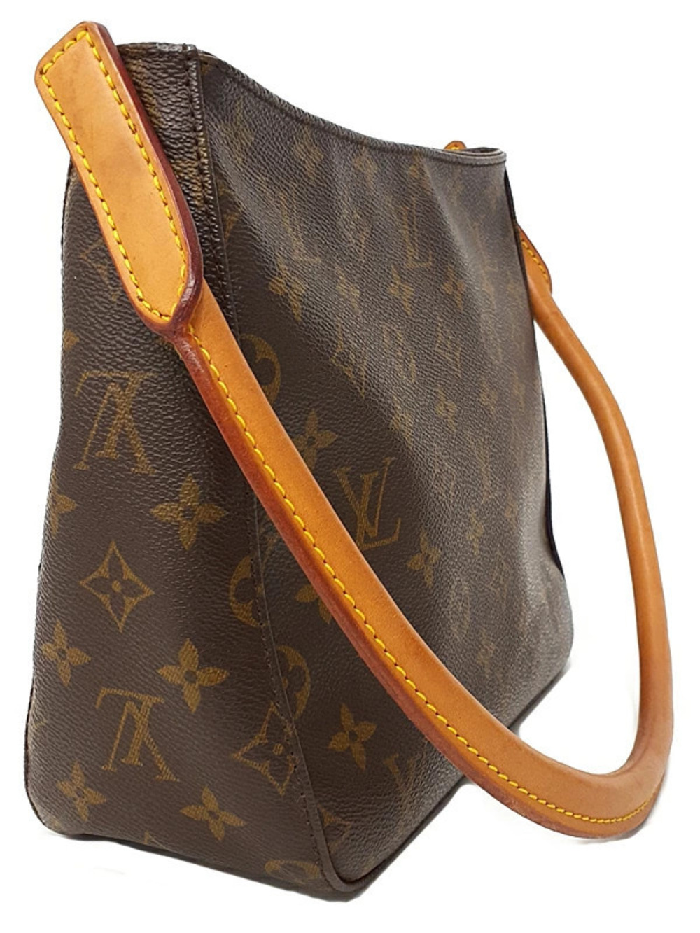 Louis Vuitton Bag Looping Shoulder Monogram Brown